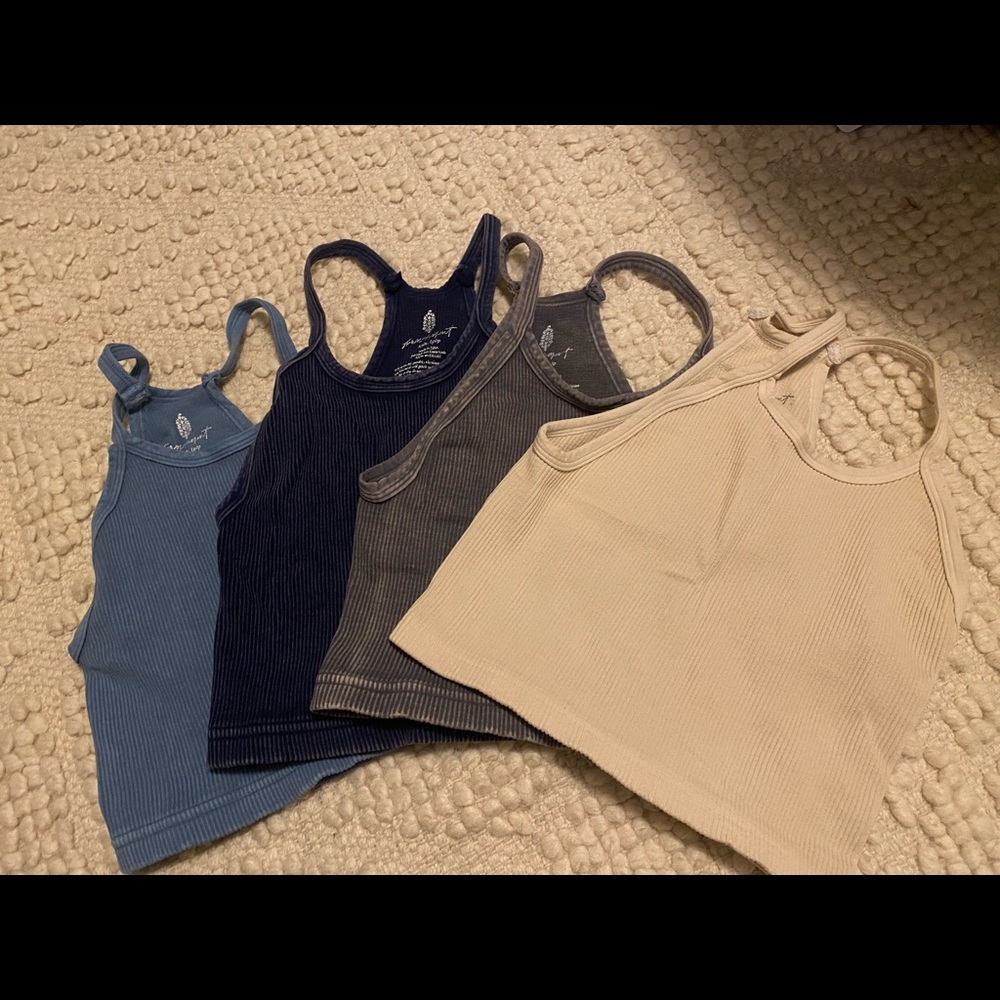 Free people halter happiness runs tank tops